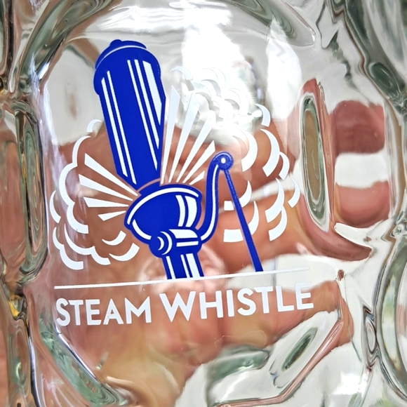 Vintage "Steam Whistle " OVERSIZED dimpled glass beer stein - Picture 2 of 7